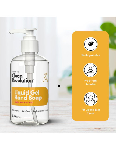 Jabón de Manos Líquido Clean Revolution 236.6 ml - Cítricos Soñadores