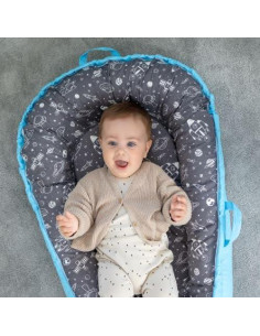 Cuna para Bebés Beeezy Buddies Azul/Gris 0-24 Meses Portátil 2