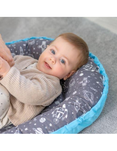 Cuna para Bebés Beeezy Buddies Azul/Gris 0-24 Meses Portátil