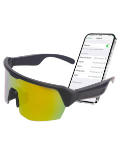 Gafas Inteligentes Bluetooth Doradas con Protección UV
