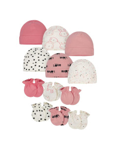 Conjunto de gorro y manoplas para bebé unisex 12 piezas Onesies