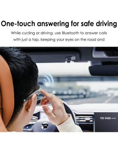 Gafas Inteligentes Bluetooth Doradas con Protección UV