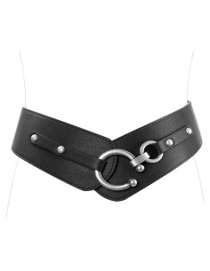 Cinturón Elástico Ancho JASGOOD para Mujeres Negro 73.5x12cm