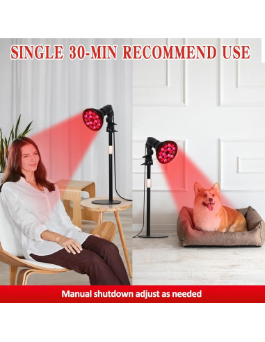 Lámpara de Terapia de Luz Roja SAVILER 660nm 850nm Alivio Dolor