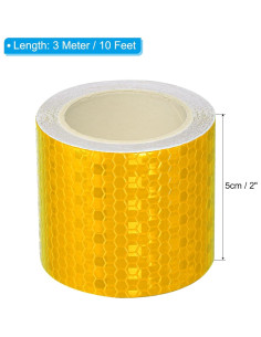 Cinta Reflectante Autoadhesiva PATIKIL 5 cm x 3 m Amarillo 2
