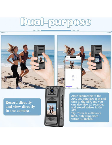 Cámara Corporal SworRishi 2K con SD 64GB y Visión Nocturna