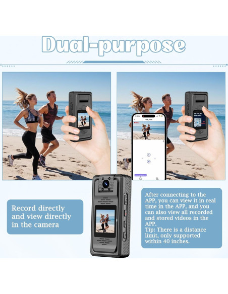 Cámara Corporal SworRishi 2K con SD 64GB y Visión Nocturna