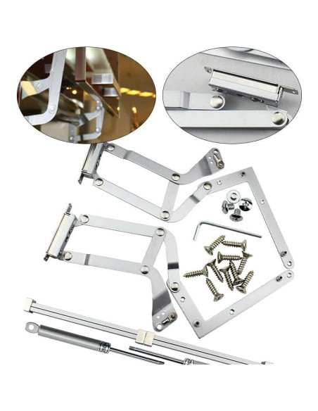 Bisagras neumáticas para puerta de gabinete DNYSYSJ gris 5kg