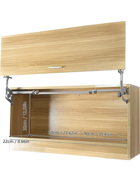 Bisagras neumáticas para puerta de gabinete DNYSYSJ gris 5kg