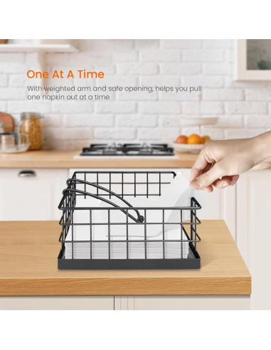 Soporte de Servilletas Homode Gris Rústico 20x20 cm