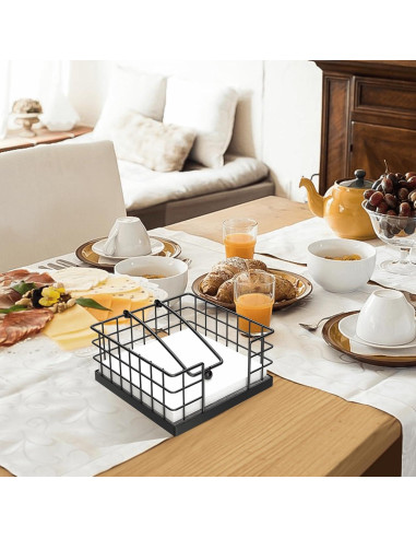 Soporte de Servilletas Homode Gris Rústico 20x20 cm