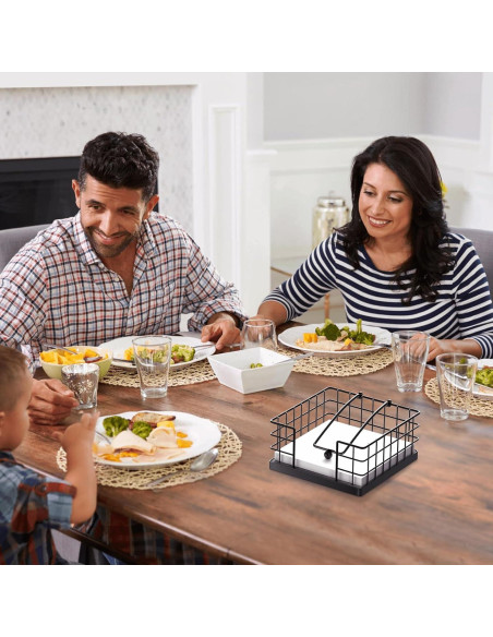 Soporte de Servilletas Homode Gris Rústico 20x20 cm