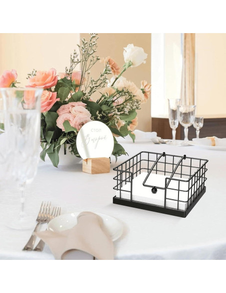 Soporte de Servilletas Homode Gris Rústico 20x20 cm