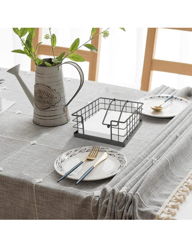 Soporte de Servilletas Homode Gris Rústico 20x20 cm