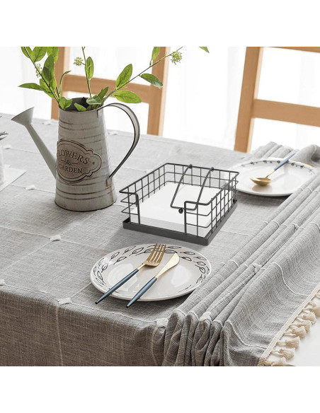Soporte de Servilletas Homode Gris Rústico 20x20 cm