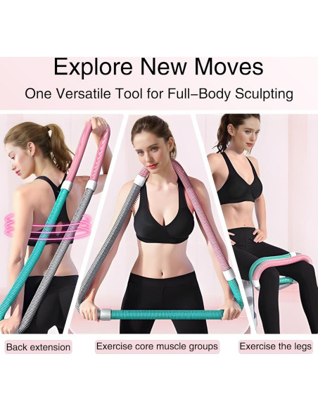 Hula Hoop con Peso YesPikko 1.36kg Plegable para Fitness