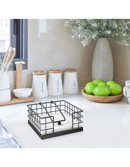 Soporte de Servilletas Homode Gris Rústico 20x20 cm