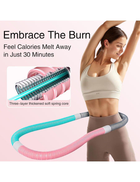 Hula Hoop con Peso YesPikko 1.36kg Plegable para Fitness