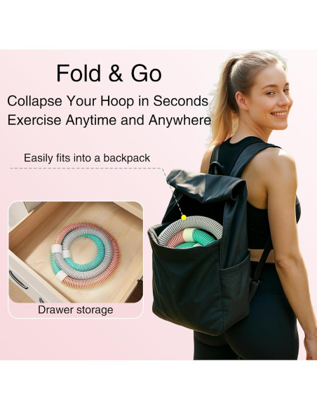 Hula Hoop con Peso YesPikko 1.36kg Plegable para Fitness