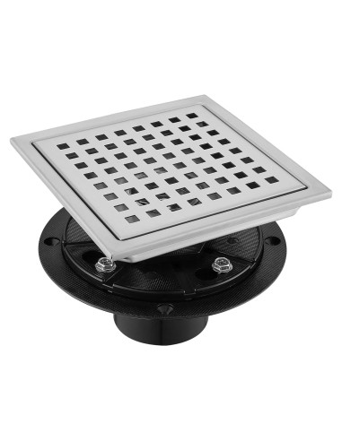 Desagüe Cuadrado TRJIKAG 10.16x10.16 cm Acero Inoxidable Níquel