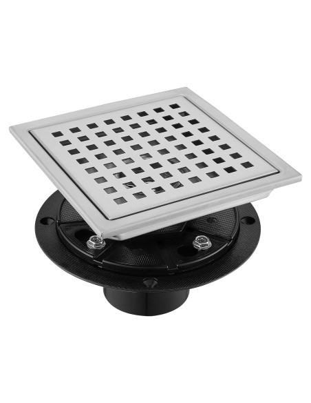 Desagüe Cuadrado TRJIKAG 10.16x10.16 cm Acero Inoxidable Níquel