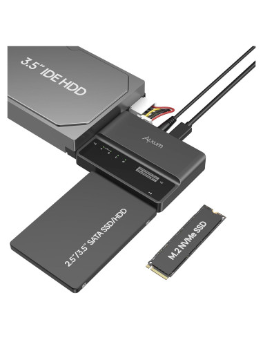 Alxum Lector Externo 3 en 1 M.2 SATA IDE USB-C 10Gbps