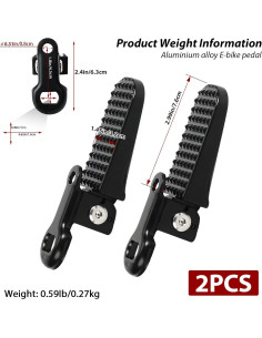 Pedales Traseros Plegables Airuzara para Bicicleta de Montaña 2