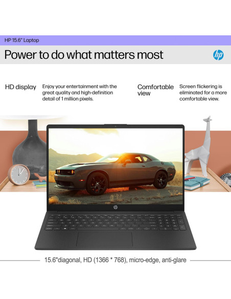 Laptop HP 15.6" HD, Intel Quad-Core N200, 16GB RAM, 128GB SSD, Windows 11