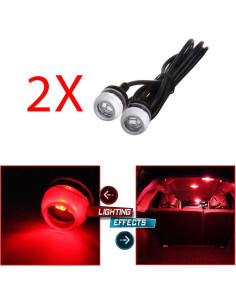 Luces de Marcador Lateral LED ECCPP 18mm Rojo Impermeable 2