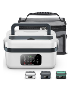 Caja de Almuerzo Eléctrica Downoop 1L Recargable Blanca