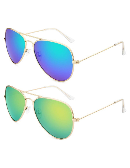 Gafas de Sol Livh Aviador Polarizadas UV400 Dorado