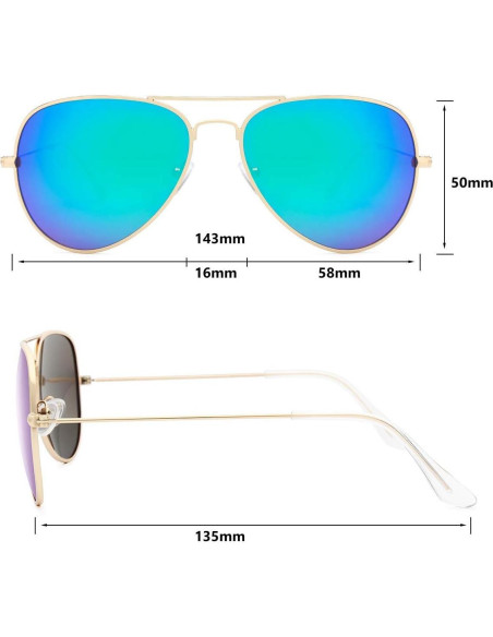 Gafas de Sol Livh Aviador Polarizadas UV400 Dorado
