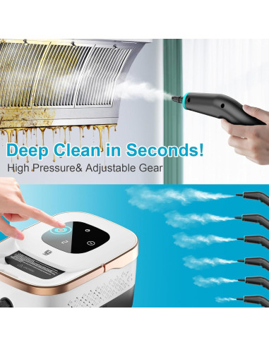 Limpiador de Vapor Huuflyty 2500W 1.3L 6 Niveles Ajustables