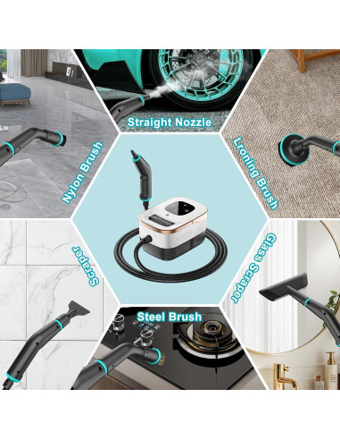 Limpiador de Vapor Huuflyty 2500W 1.3L 6 Niveles Ajustables