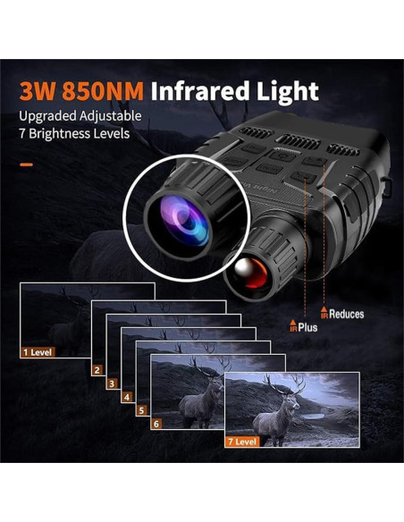 Gafas de Visión Nocturna EliteZ 4K, Zoom Digital 8X, 32GB