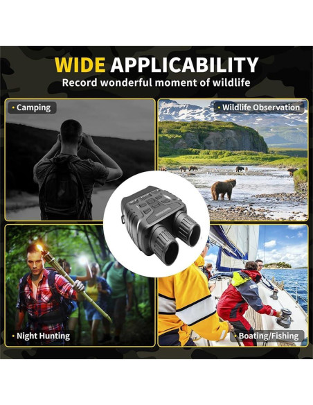 Gafas de Visión Nocturna EliteZ 4K, Zoom Digital 8X, 32GB