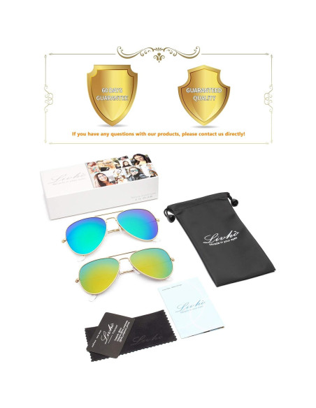 Gafas de Sol Livh Aviador Polarizadas UV400 Dorado