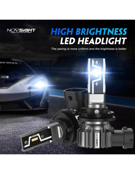 Bombillas de Luz de Niebla LED NOVSIGHT H11 20000 Lúmenes 6500K