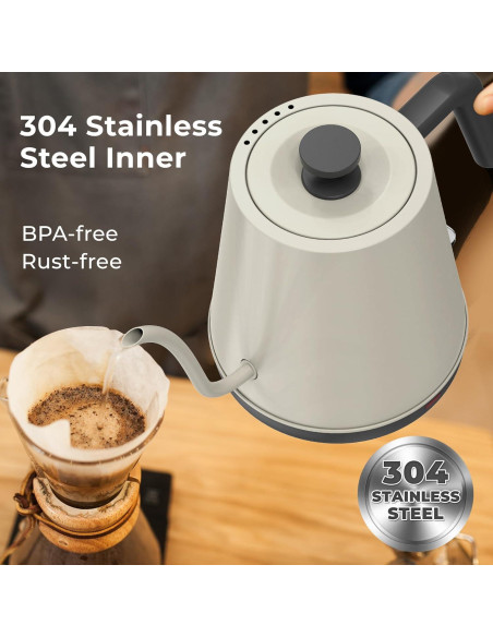 Hervidor Eléctrico Gooseneck NYOTA 0.8L Acero Inoxidable 1200W