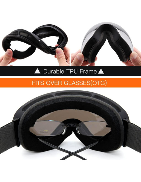 Gafas de esquí JULI BNC, Antiempañante, Esféricas, UV400