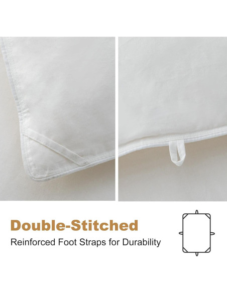 Edredón de Plumas de Pato DownAero Queen 100% Algodón Blanco