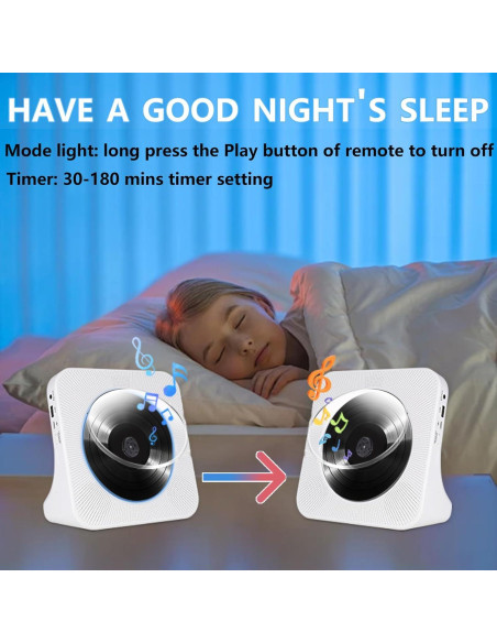 Reproductor de CD portátil TODANGAI KC-806 Bluetooth FM USB