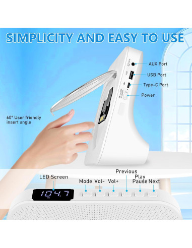 Reproductor de CD portátil TODANGAI KC-806 Bluetooth FM USB