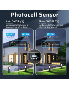 Transformador de Paisaje 500W Jiasi 12V/15V AC con Temporizador 2