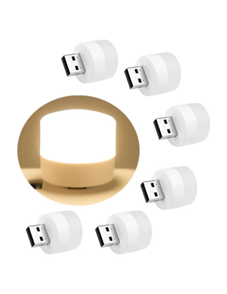 Luz Nocturna USB Ioyaauy LED 6PCS Cálidas 3.56cm