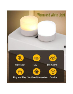 Luz Nocturna USB Ioyaauy LED 6PCS Cálidas 3.56cm 2