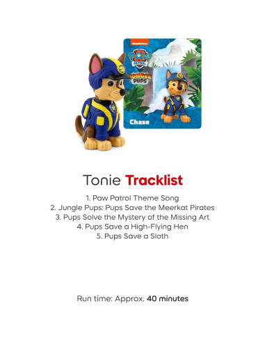 Figura de Juguete Tonies Chase PAW Patrol Jungle Pups 10.8cm