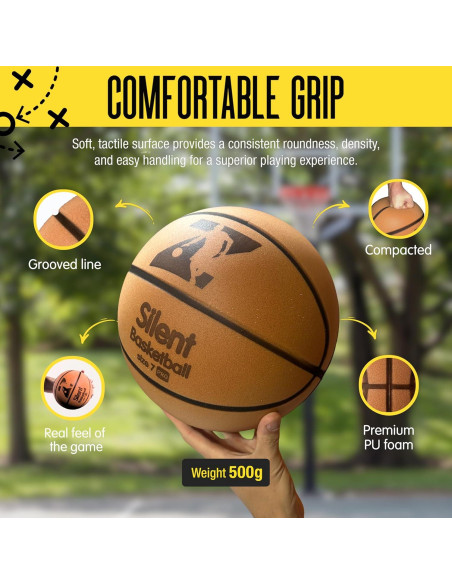 Balón de Baloncesto Silencioso Zummble Tamaño 7 - 400g
