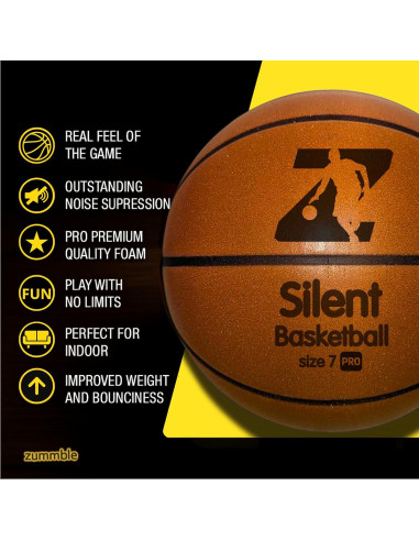 Balón de Baloncesto Silencioso Zummble Tamaño 7 - 400g