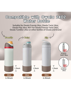 2PCS Botas de Silicona BKBY para Botellas Owala 0.71L 0.95L 1.18L 2